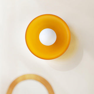 Solara Plafonnier Orange Anneau Ludique Sculptural