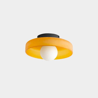 Solara Plafonnier Orange Anneau Ludique Sculptural