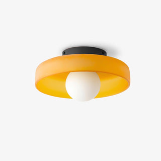 Solara Plafonnier Orange Anneau Ludique Sculptural