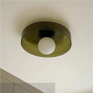 Solara Plafonnier Orange Anneau Ludique Sculptural