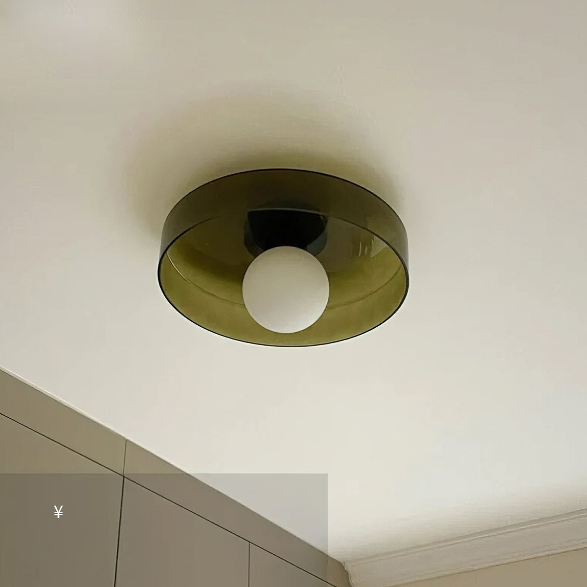Seressa Plafonnier Orange Anneau Ludique Sculptural