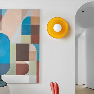 Solara Plafonnier Orange Anneau Ludique Sculptural