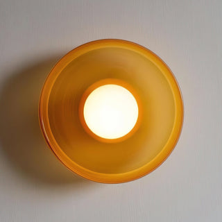 Solara Plafonnier Orange Anneau Ludique Sculptural