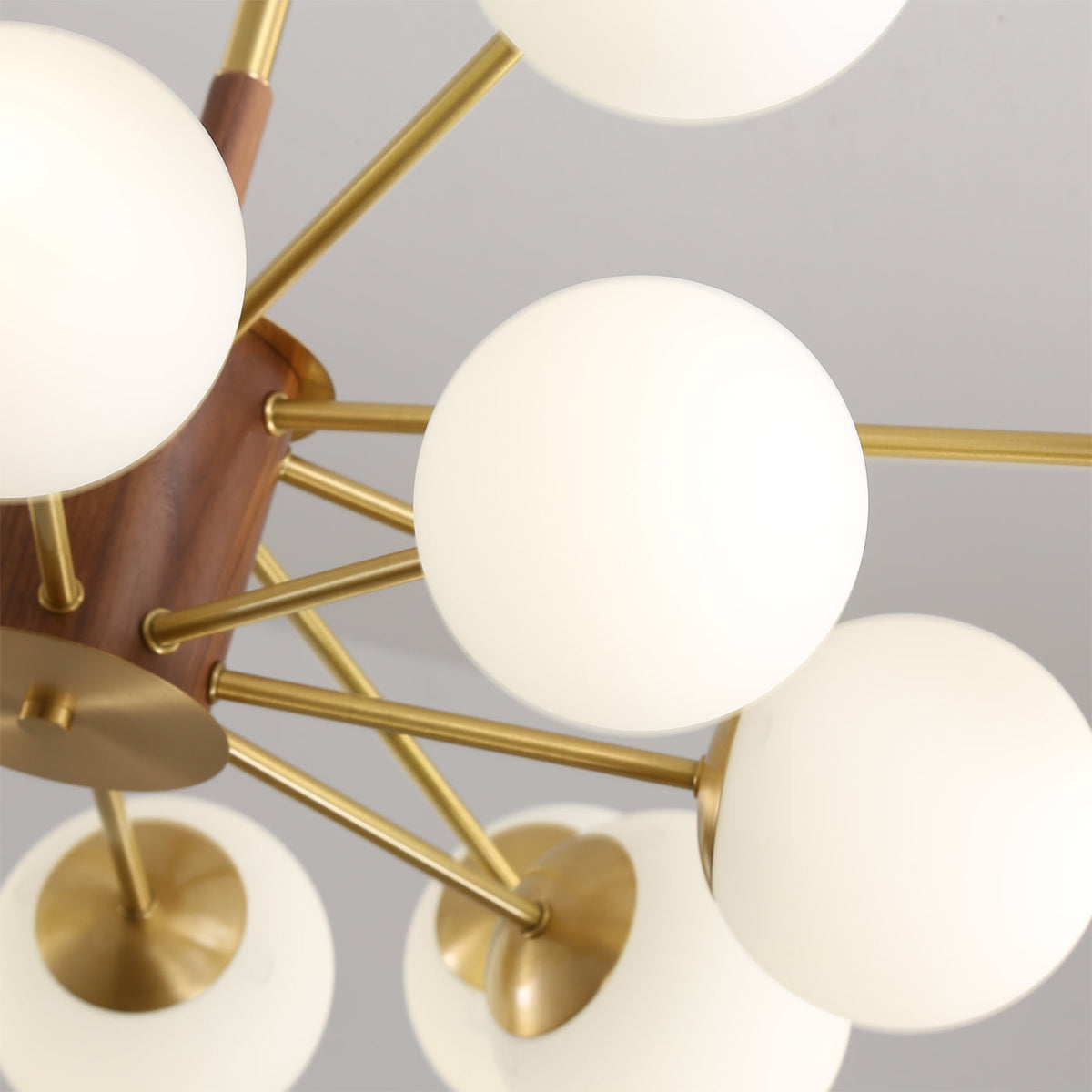 Lifestyle image featuring the Gino Glass Chandelier in a high-ceiling room.