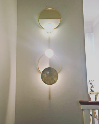 OrbitenApplique Murale en Laiton et Verre Moderne