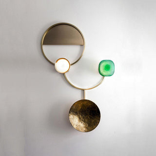 OrbitenApplique Murale en Laiton et Verre Moderne