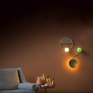 OrbitenApplique Murale en Laiton et Verre Moderne