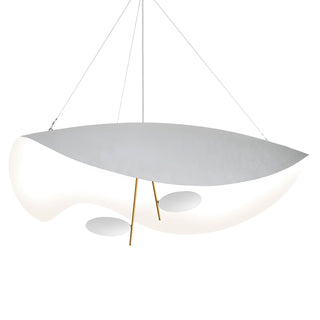 Lustra Suspension Lampe Abat-jour Courbé Noir et Or-Luire