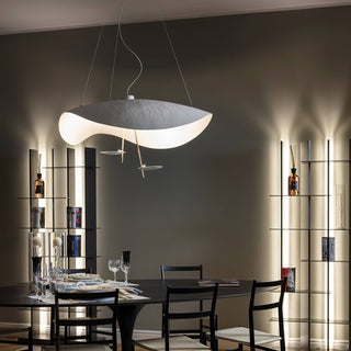 Lustra Suspension Lampe Abat-jour Courbé Noir et Or-Luire