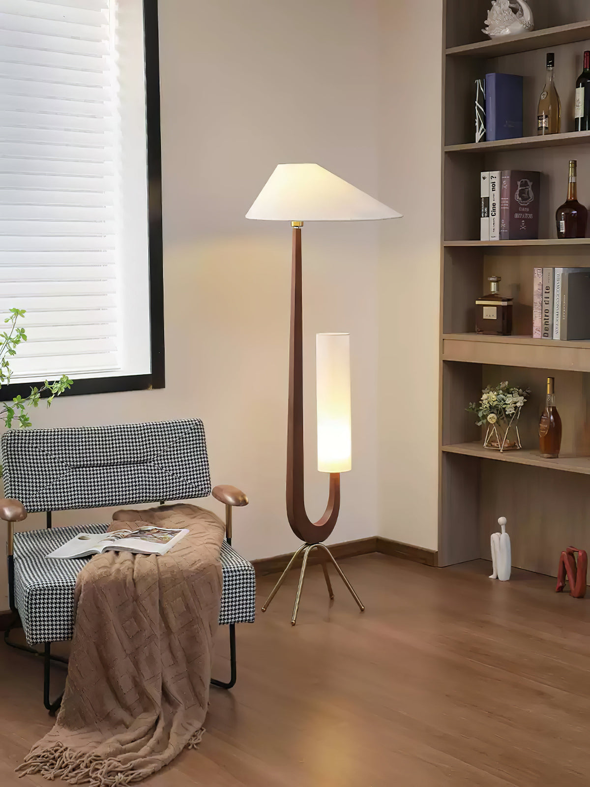 Novael Lampadaire en Tissu Scandinave