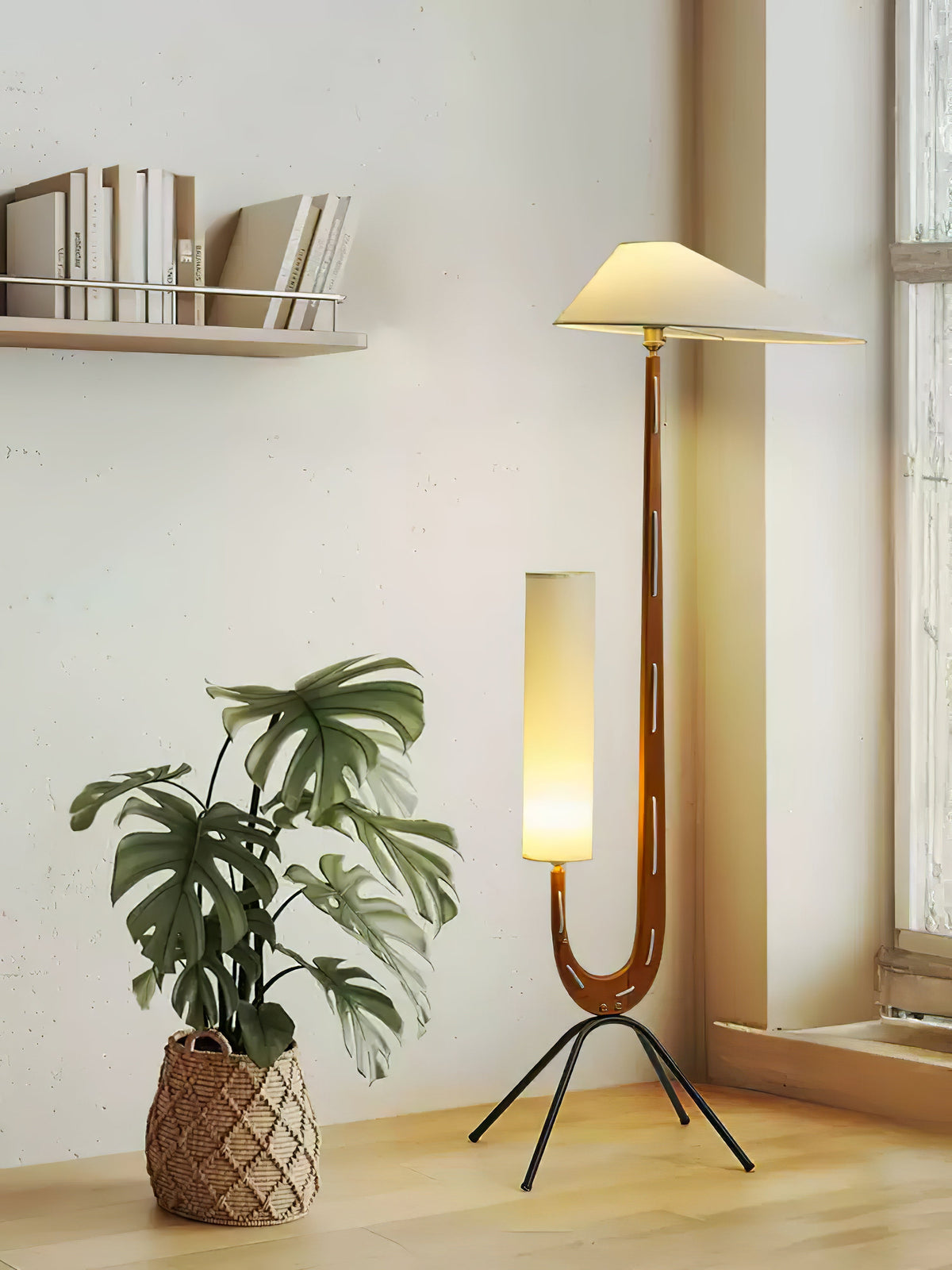 Novael Lampadaire en Tissu Scandinave