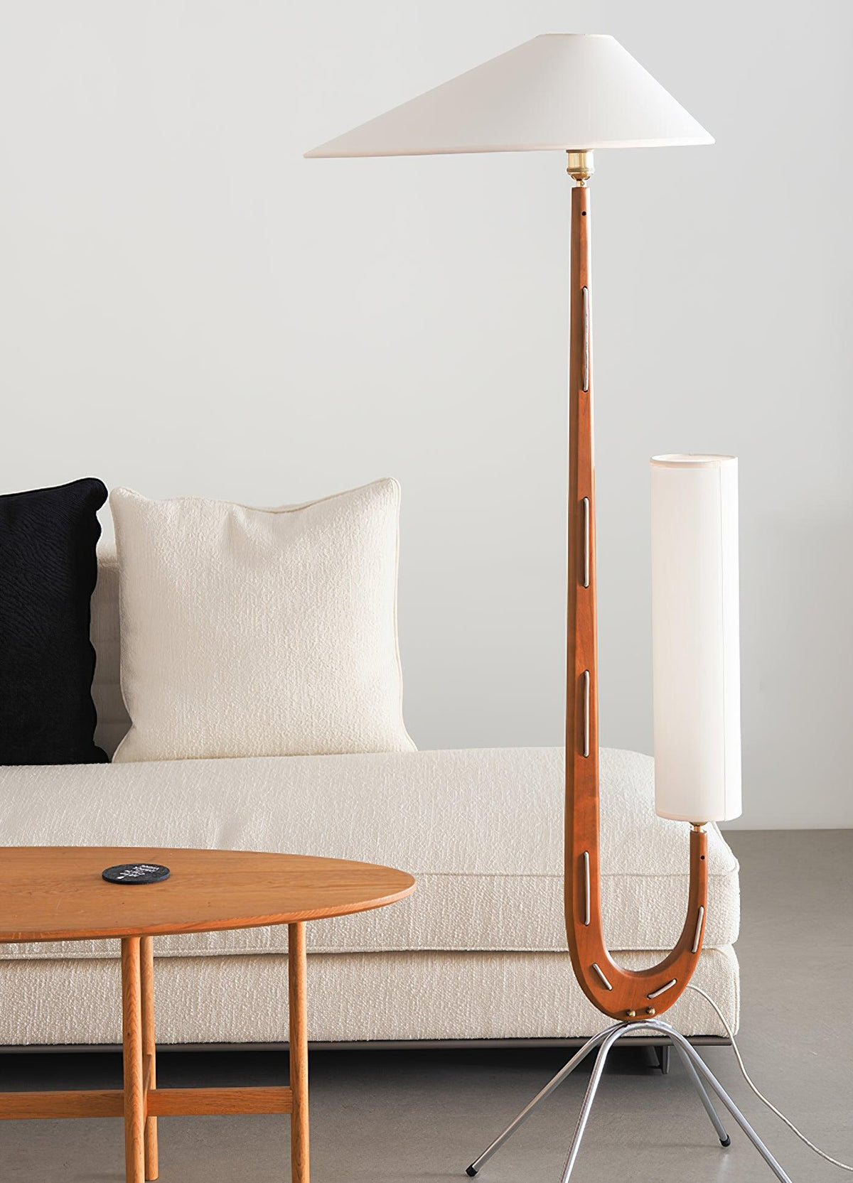 Novael Lampadaire en Tissu Scandinave