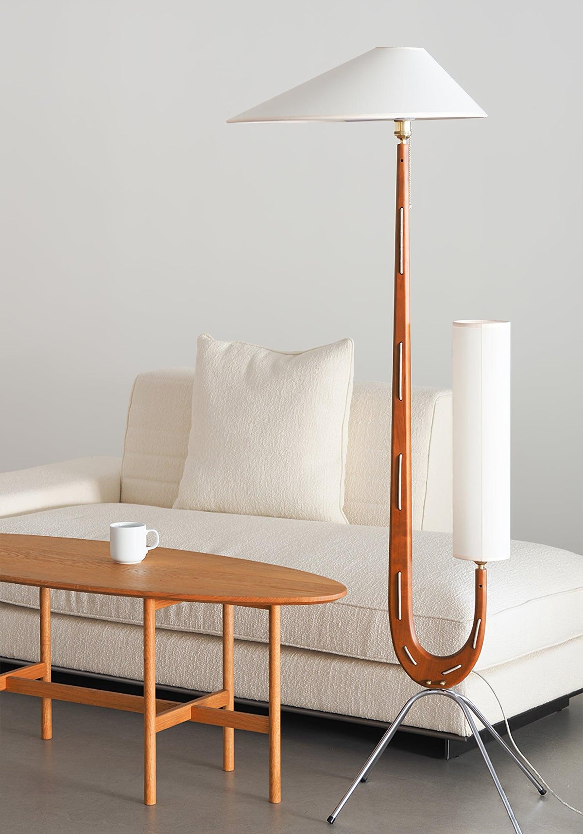Novael Lampadaire en Tissu Scandinave