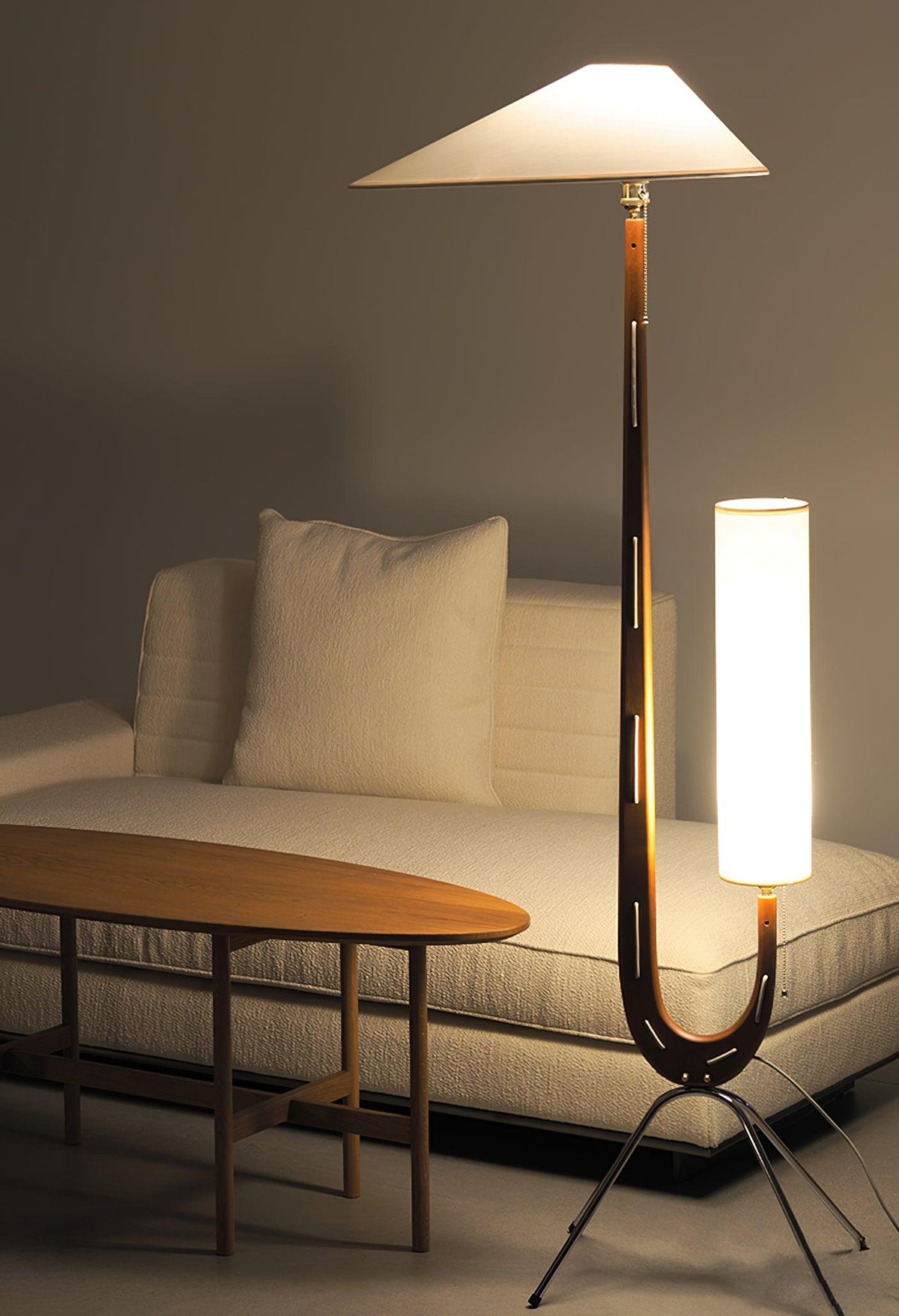 Novael Lampadaire en Tissu Scandinave