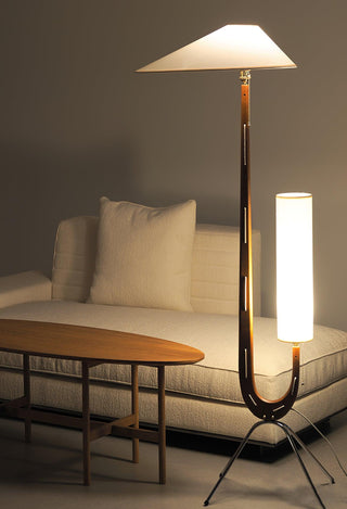 Novael Lampadaire en Tissu Scandinave