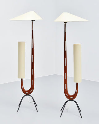 Novael Lampadaire en Tissu Scandinave