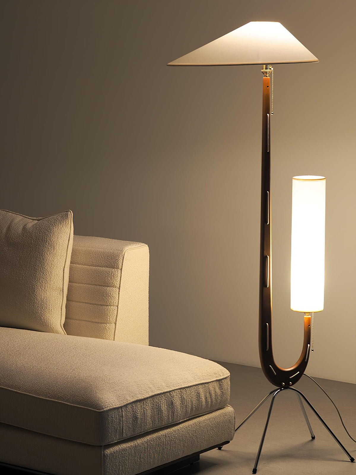 Novael Lampadaire en Tissu Scandinave