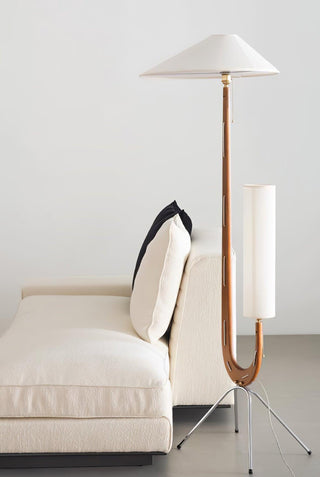 Novael Lampadaire en Tissu Scandinave