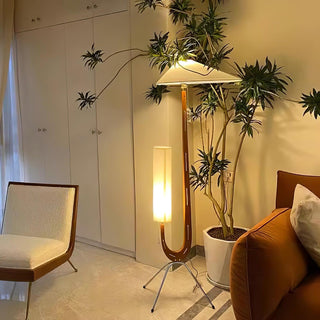 Novael Lampadaire en Tissu Scandinave