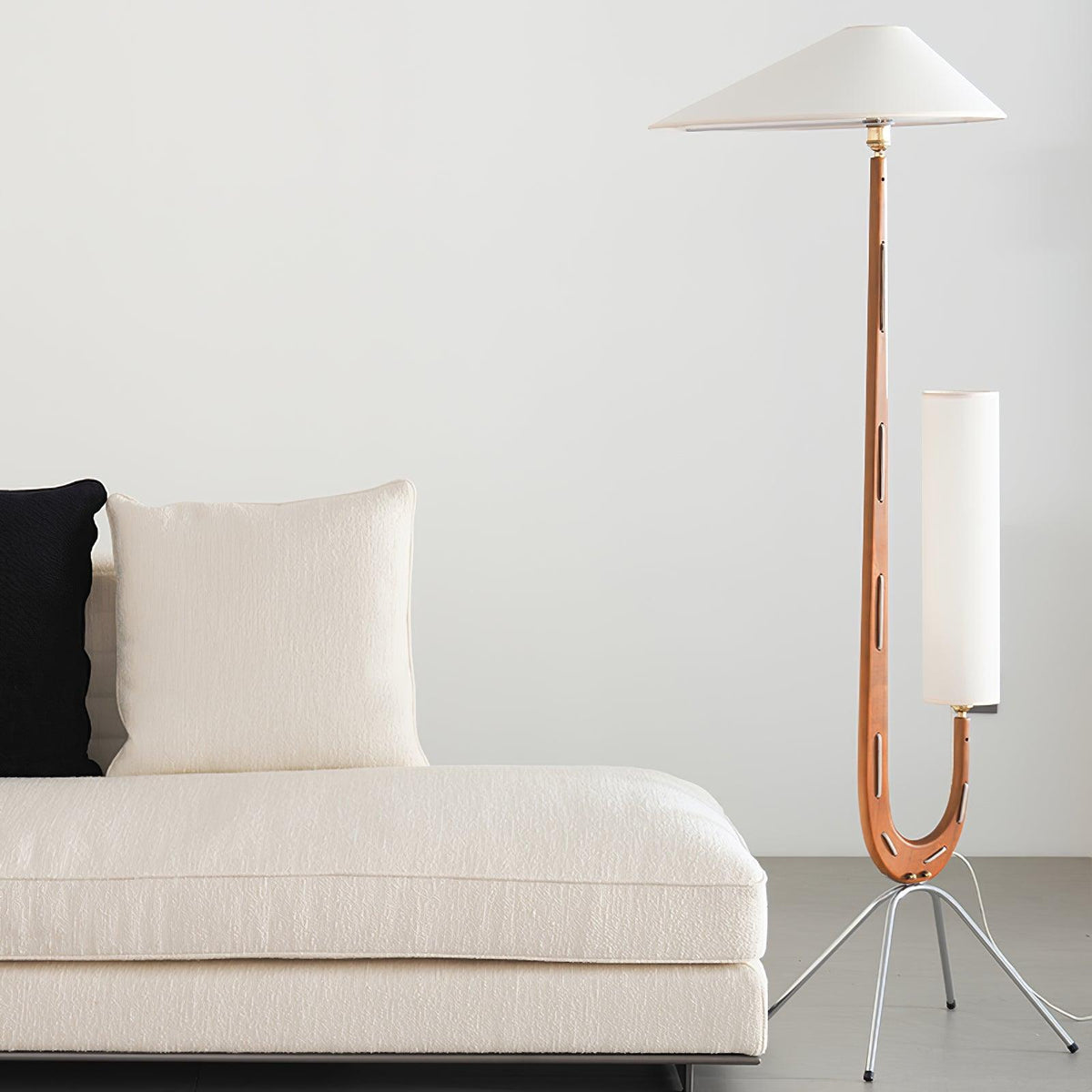 Novael Lampadaire en Tissu Scandinave