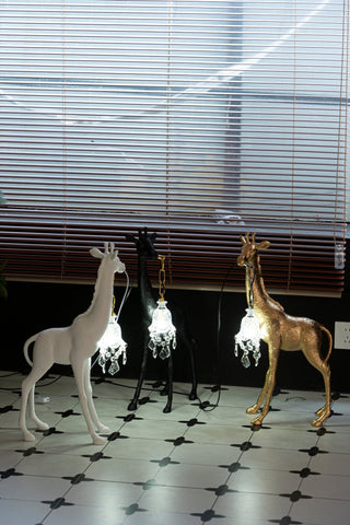 Fexl Lampadaire Sculpture Girafe Royale Luxueux