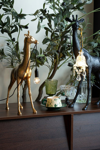 Fexl Lampadaire Sculpture Girafe Royale Luxueux