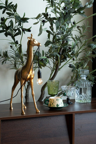 Fexl Lampadaire Sculpture Girafe Royale Luxueux