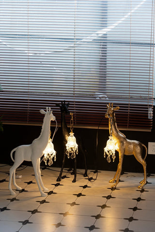 Fexl Lampadaire Sculpture Girafe Royale Luxueux
