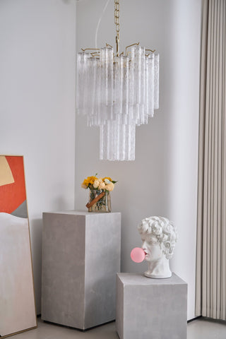 Aurora Lustre en Verre Clair Moderne