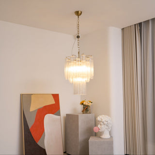 Aurora Lustre en Verre Clair Moderne