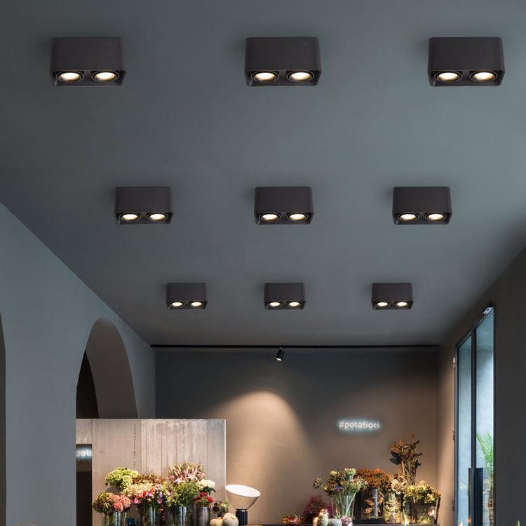 Silvella Projecteur Encastré Jumeau LED Angulaire Minimaliste