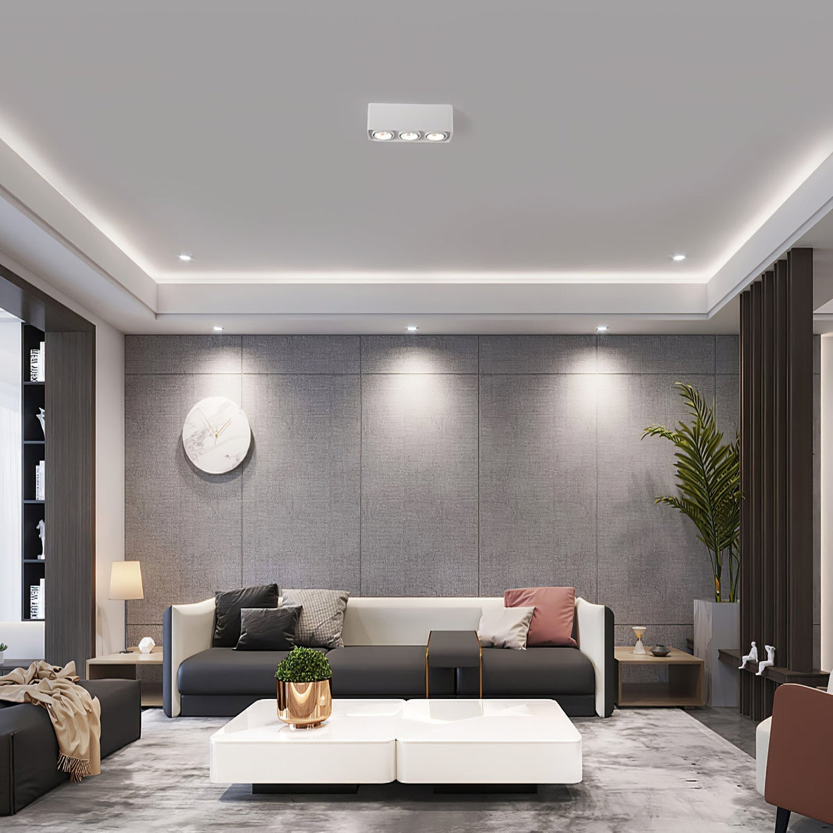Silvella Projecteur Encastré Jumeau LED Angulaire Minimaliste