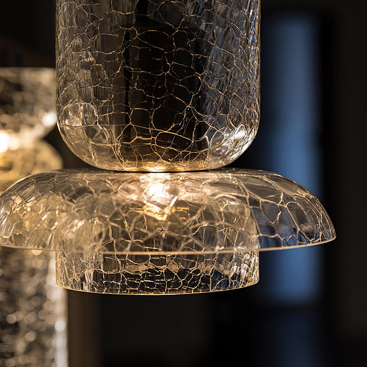 Glacier Suspension en Verre Craquelé