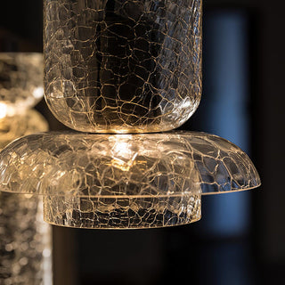Glacier Suspension en Verre Craquelé