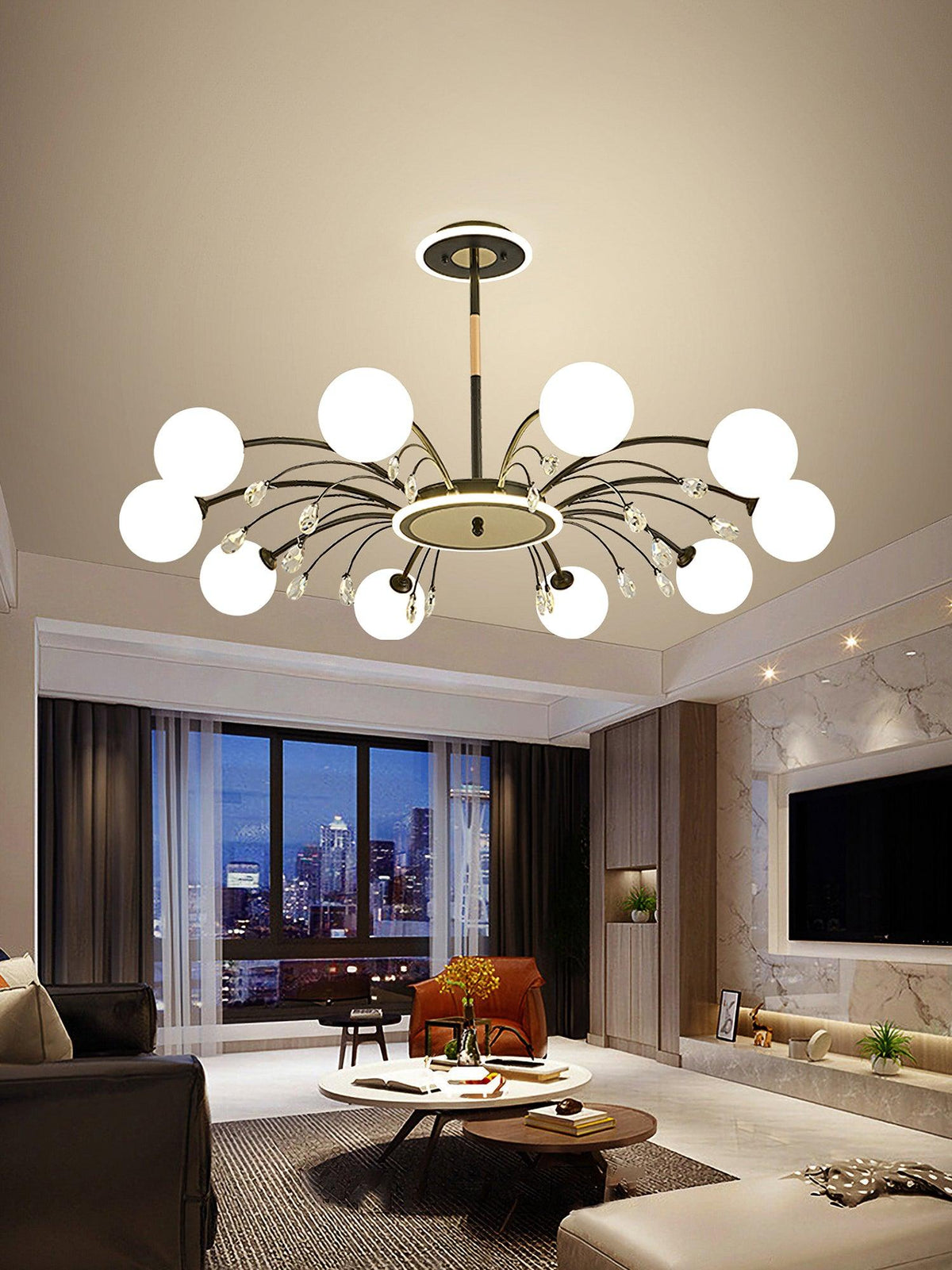 Loraya Suspension en Verre Goutte de Pluie
