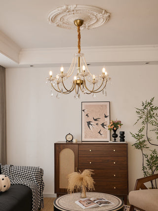 Cevaris Lustre Postmoderne de Luxe en Cristal et Perles