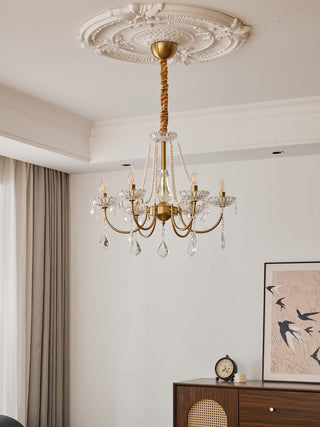 Cevaris Lustre Postmoderne de Luxe en Cristal et Perles