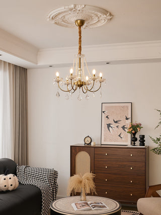 Cevaris Lustre Postmoderne de Luxe en Cristal et Perles