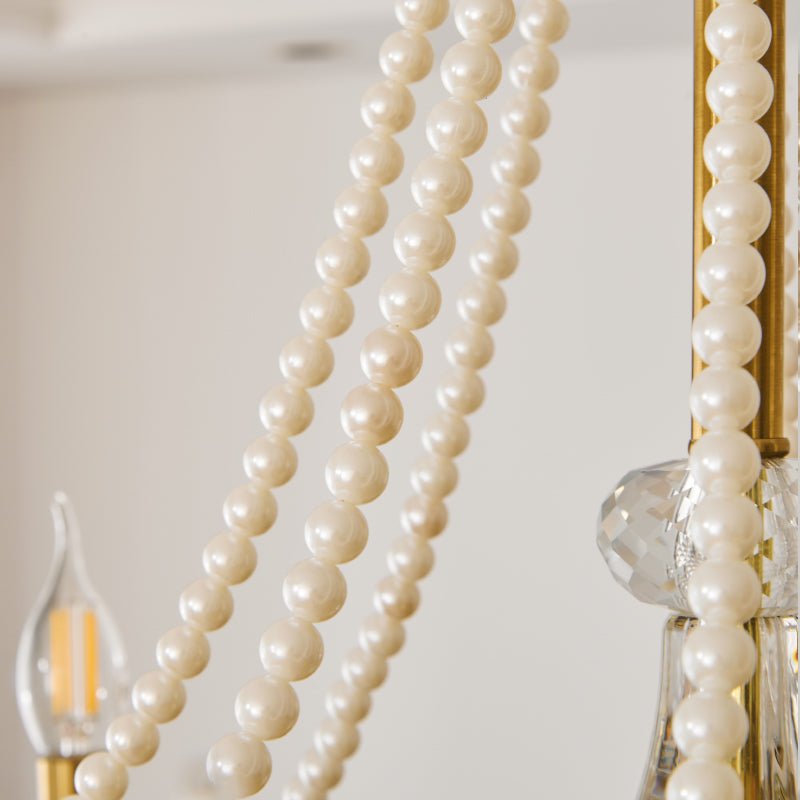 Lorilia Lustre Postmoderne de Luxe en Cristal et Perles