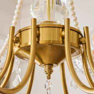 Cevaris Lustre Postmoderne de Luxe en Cristal et Perles