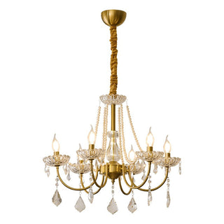 Cevaris Lustre Postmoderne de Luxe en Cristal et Perles