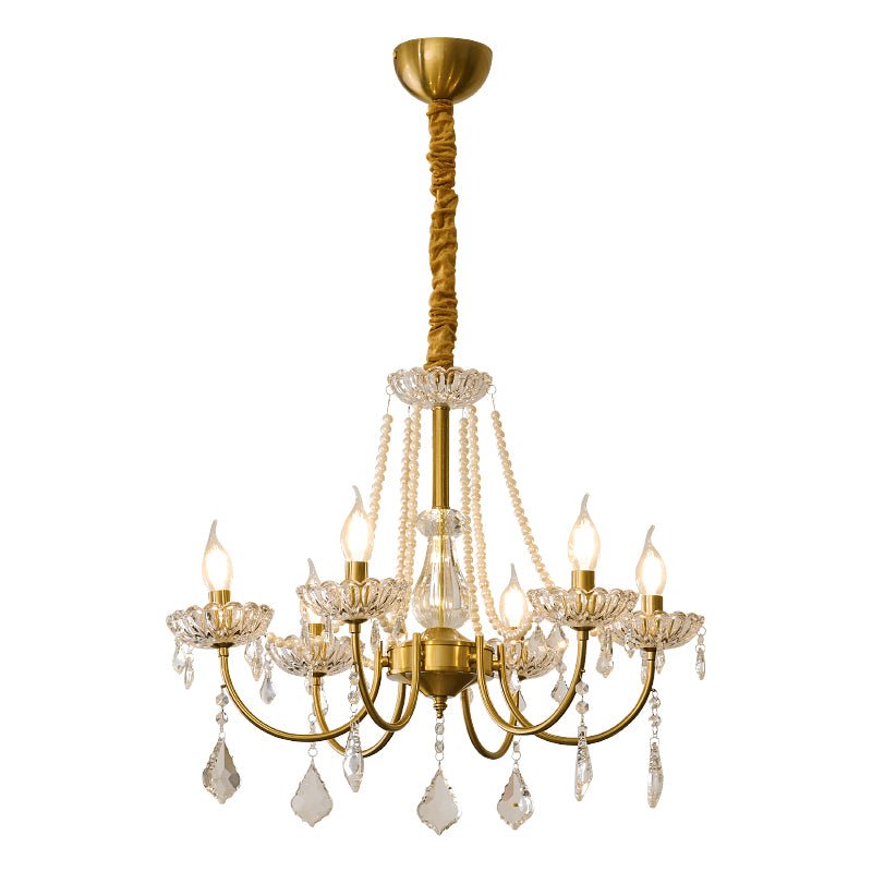 Lorilia Lustre Postmoderne de Luxe en Cristal et Perles