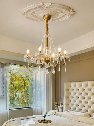 Cevaris Lustre Postmoderne de Luxe en Cristal et Perles