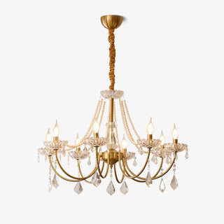 Cevaris Lustre Postmoderne de Luxe en Cristal et Perles