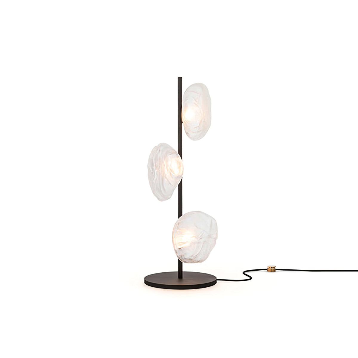 Avi Lampe de Table Irrégulier Moderne, Métal/Céramique, Doré/Noir/Gris Fumé/Clair, Salon
