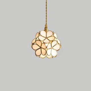 Lustra Suspension en Verre en Forme de Pétale pour Cuisine-Luire
