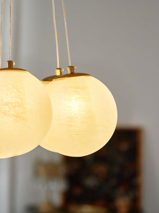 Lustra Lustre en Verre avec Guirlande en Verre Dépoli-Luire