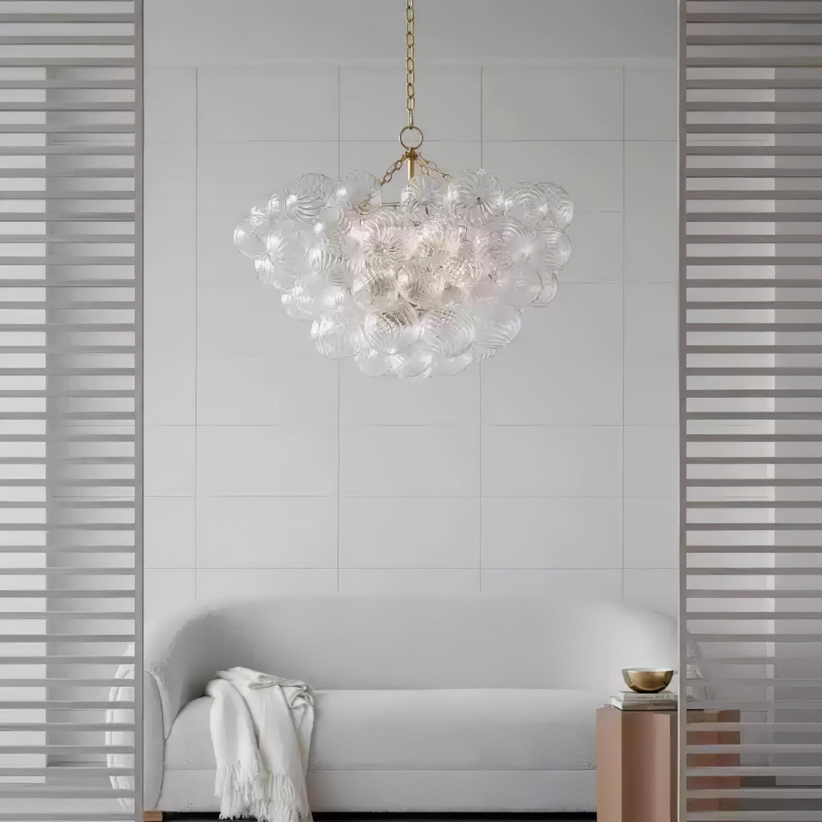 Edriana Lustre Moderne en Verre Boule Bulle