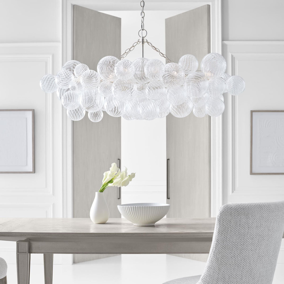 Edriana Lustre Moderne en Verre Boule Bulle