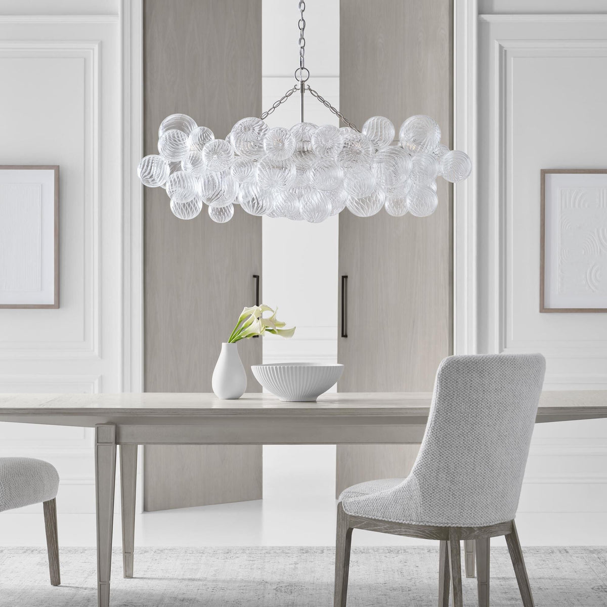Edriana Lustre Moderne en Verre Boule Bulle